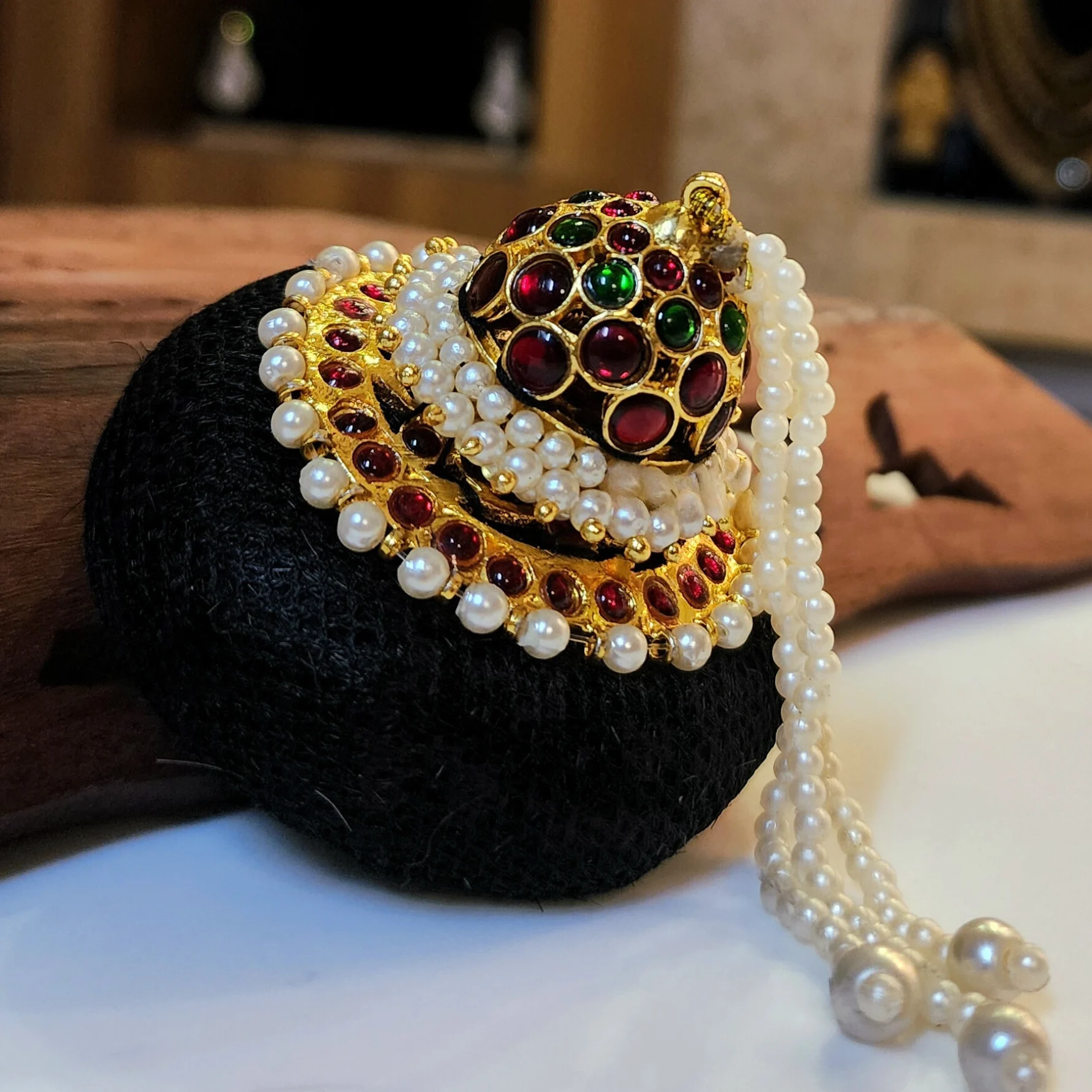 Andal Kondai (Red & Green combination)