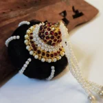 Full Red Stoned Andal Kondai with Pearl work